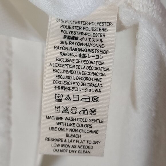 Free People Scoop Neck Slouchy Oversized Short Sleeve Velvet Doran Tee‎ Cream XS - Picture 5 of 7